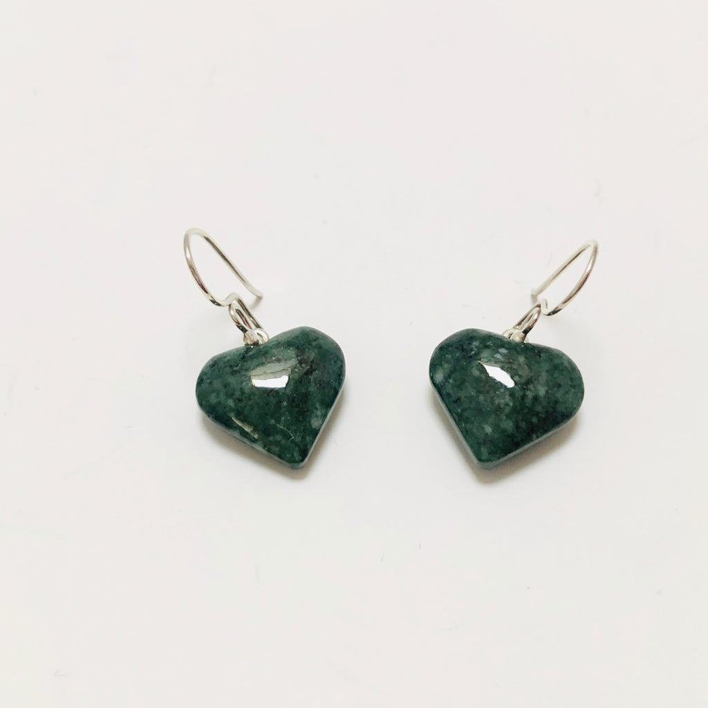 Jade Heart Earring
