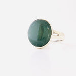 Jade and Silver Ring Blue Green - Studio Maya 