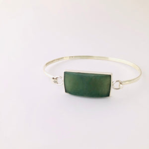 Jade and Silver Bracelet - Studio Maya 