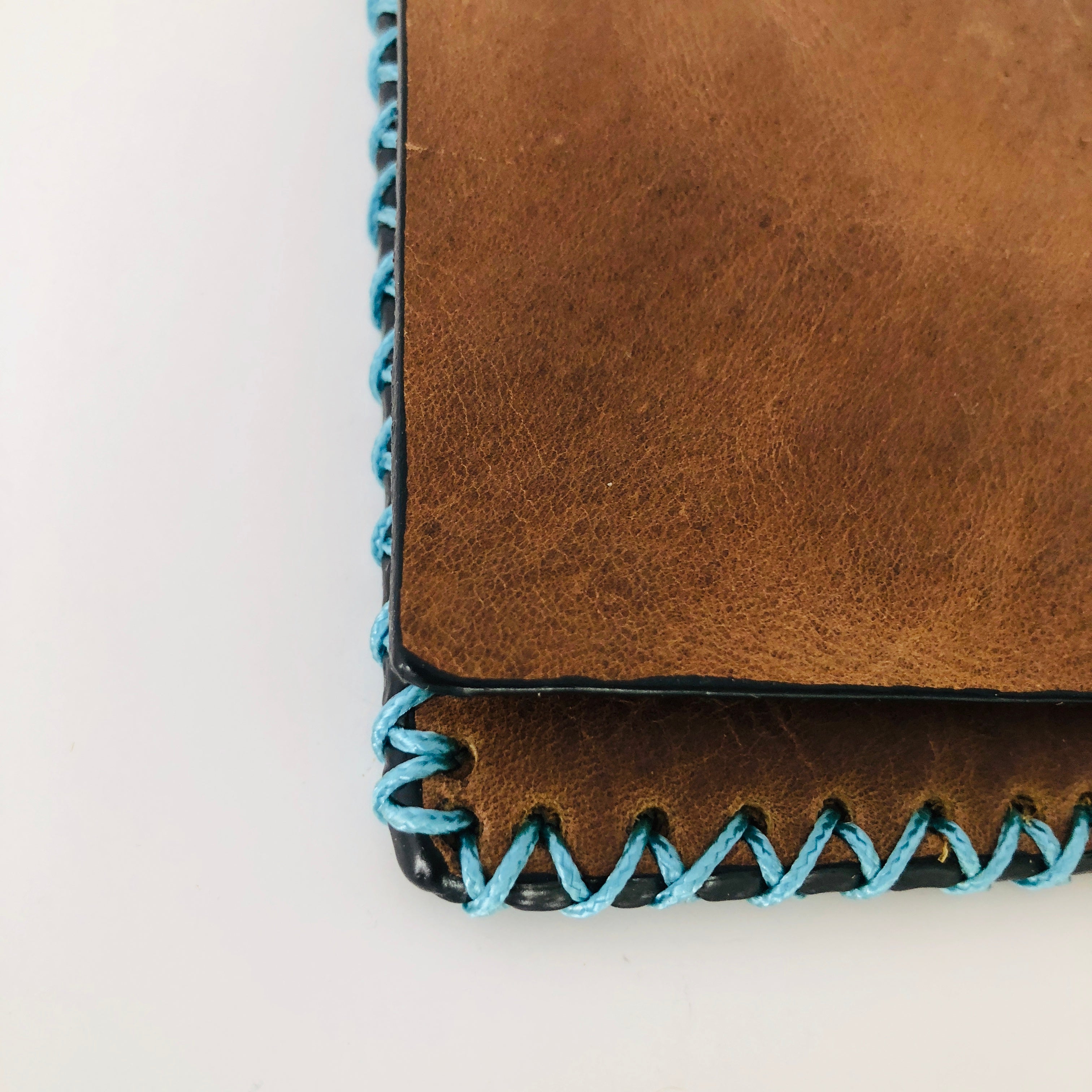 Waved Leather Wallet - Studio Maya 