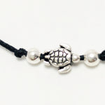 Sea Turtle Charm String Bracelet closeup