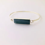 Jade and Silver Bracelet - Studio Maya 