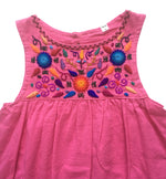 Studio Maya Kids Embroidered Cotton Dress Rose Pink 