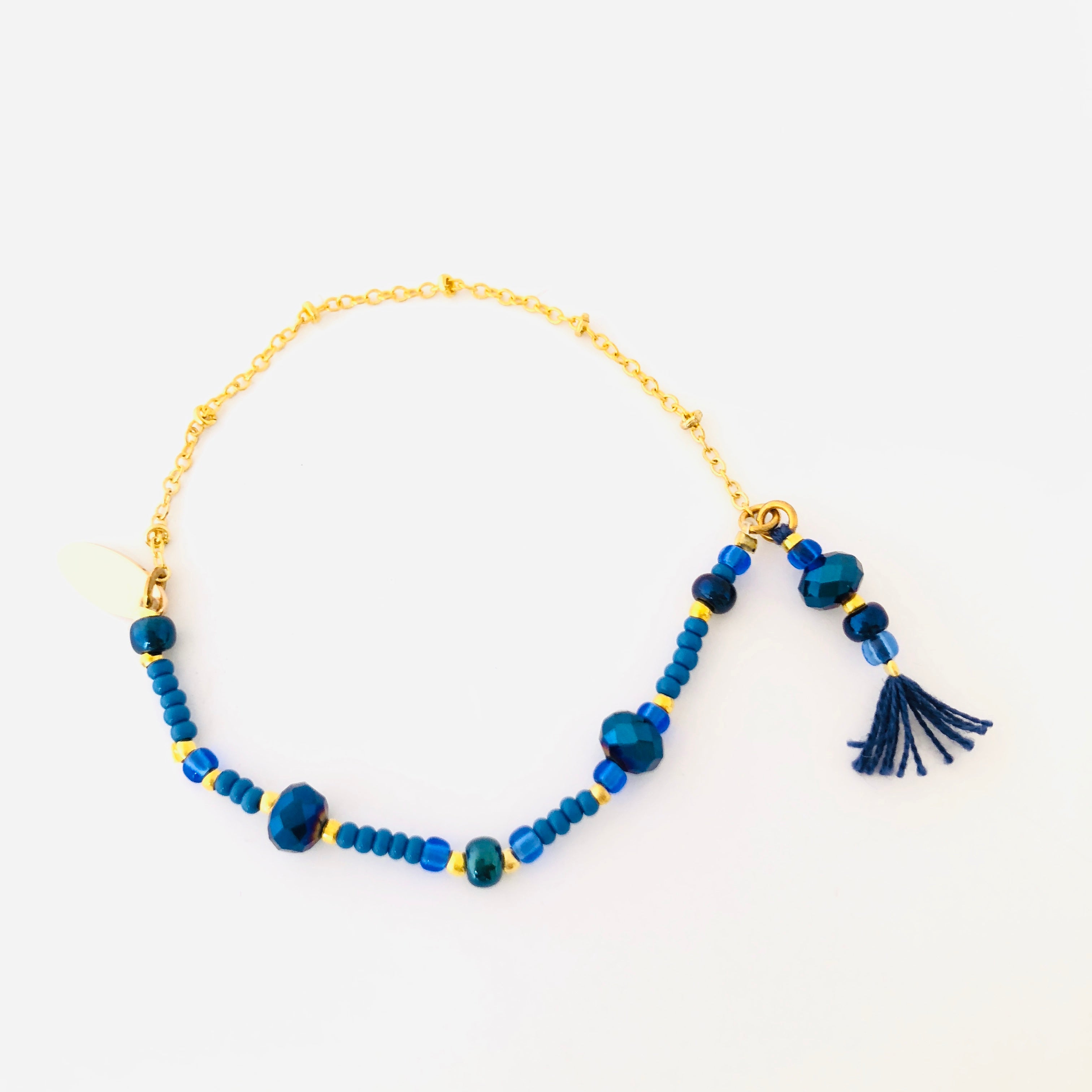 Bead and Chain Bracelet - Studio Maya 
