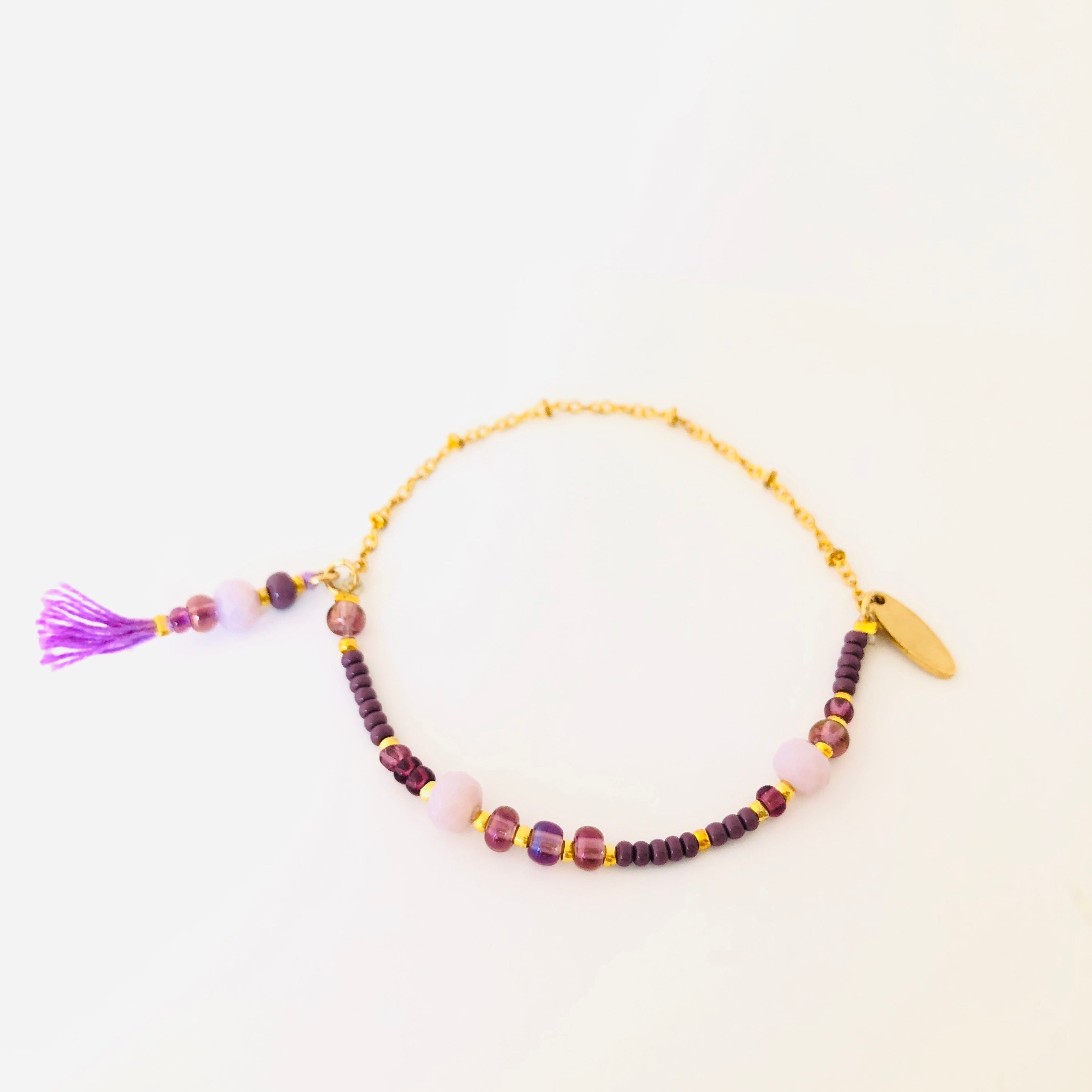 Bead and Chain Bracelet - Studio Maya 