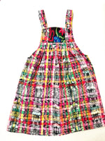 handwoven dress, jaspe, ikat, maya plaid