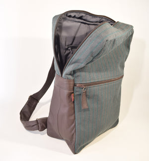 Yabal Grey/Teal Stripe Backpack 